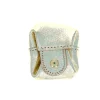Bourse pailletée cuir doré