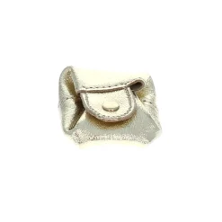 Bourse pailletée cuir doré