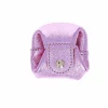 Bourse pailletée cuir rose