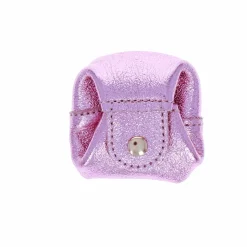 Bourse pailletée cuir rose