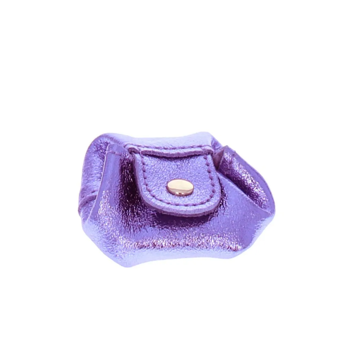 Bourse pailletée cuir violet