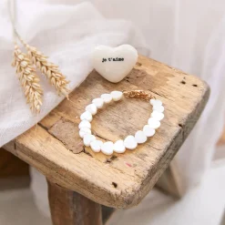 Bracelet coeur nacre