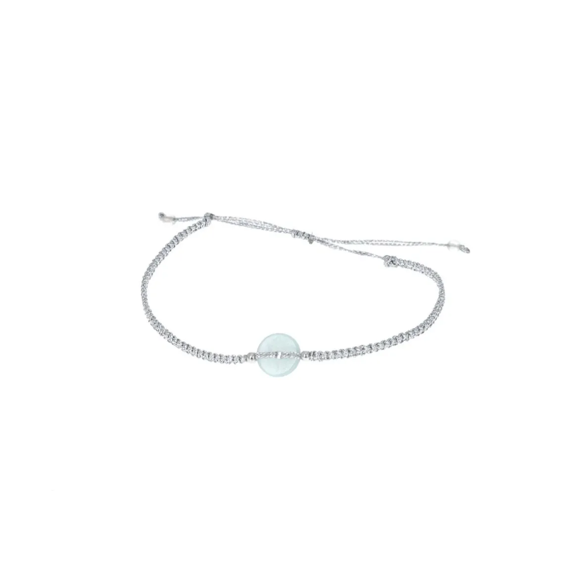 Bracelet cristal fil argenté perle