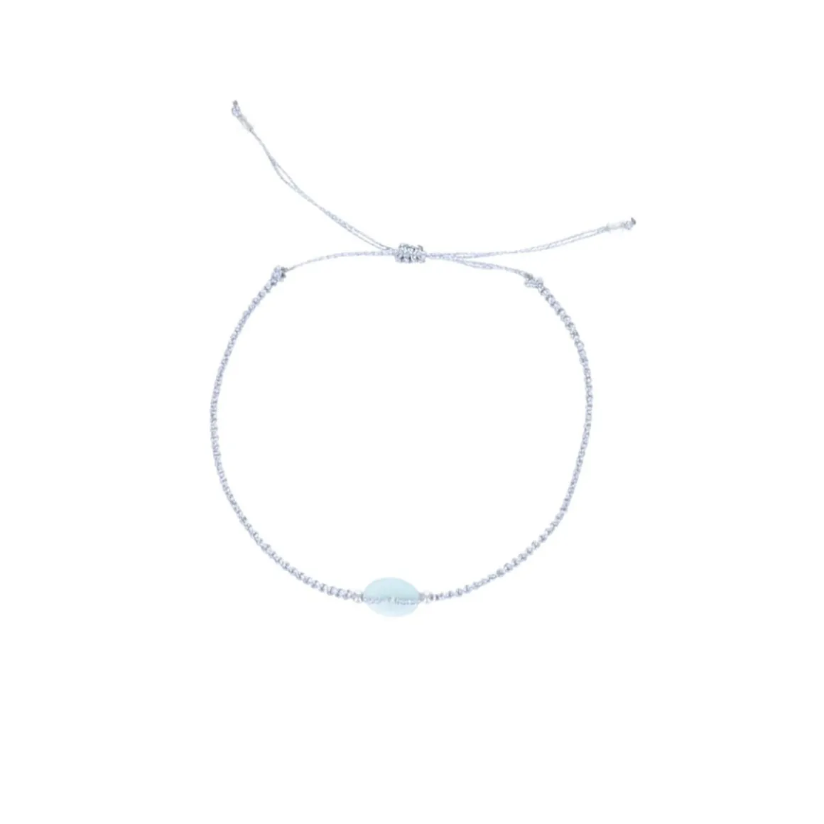 Bracelet cristal fil argenté perle