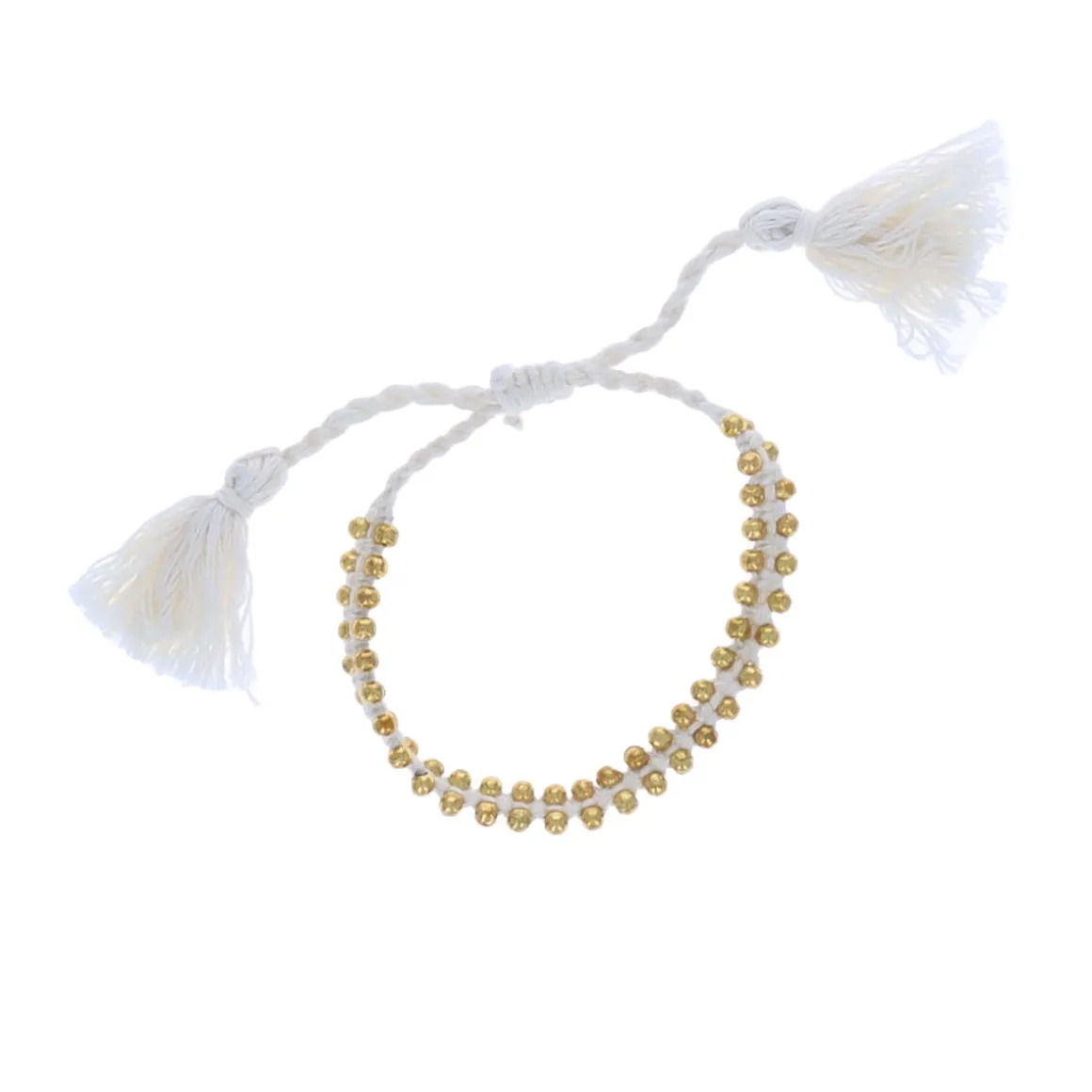 Bracelet écru et doré
