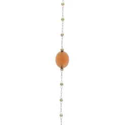 Bracelet doré pierre orangée