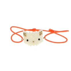 Bracelet enfant à perles chat