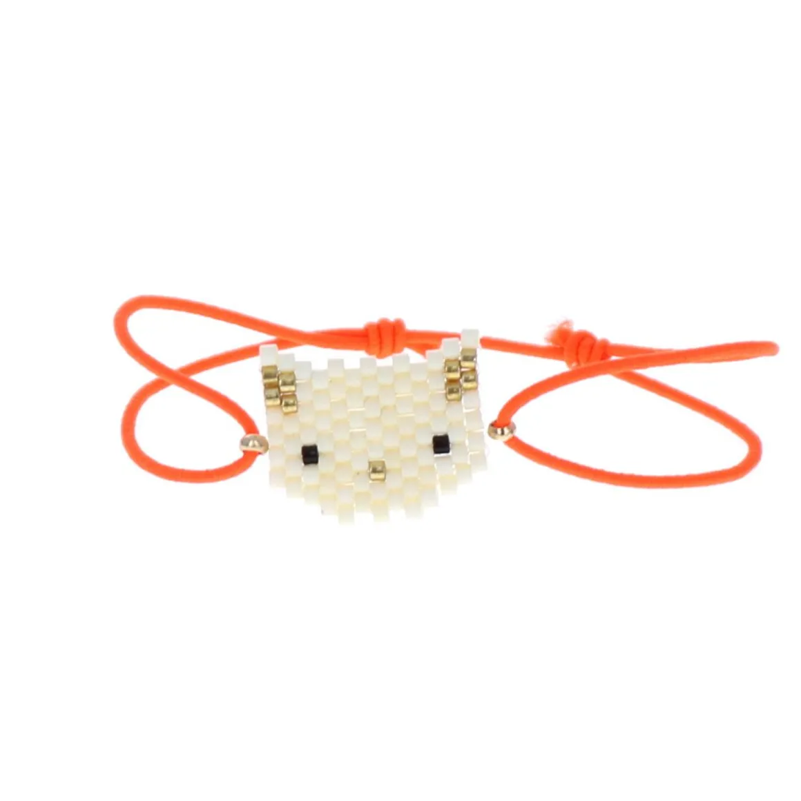Bracelet enfant à perles chat