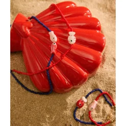 Bracelet enfant perles rouges et poisson - Trouville