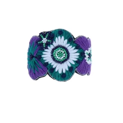 Bracelet fleurs violettes