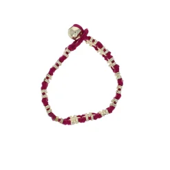 Bracelet indien losanges et fil rose - Mariage Indien