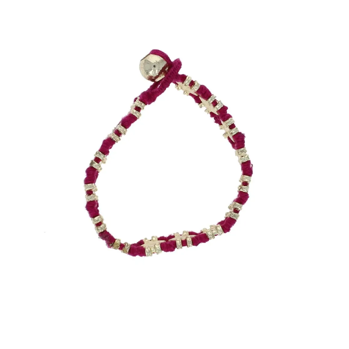 Bracelet indien losanges et fil rose - Mariage Indien