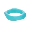 Bracelet jonc large en résine bleu