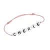 Bracelet élastique et perles Chérie