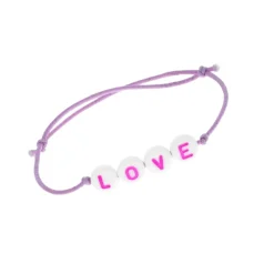 Bracelet élastique et perles Love