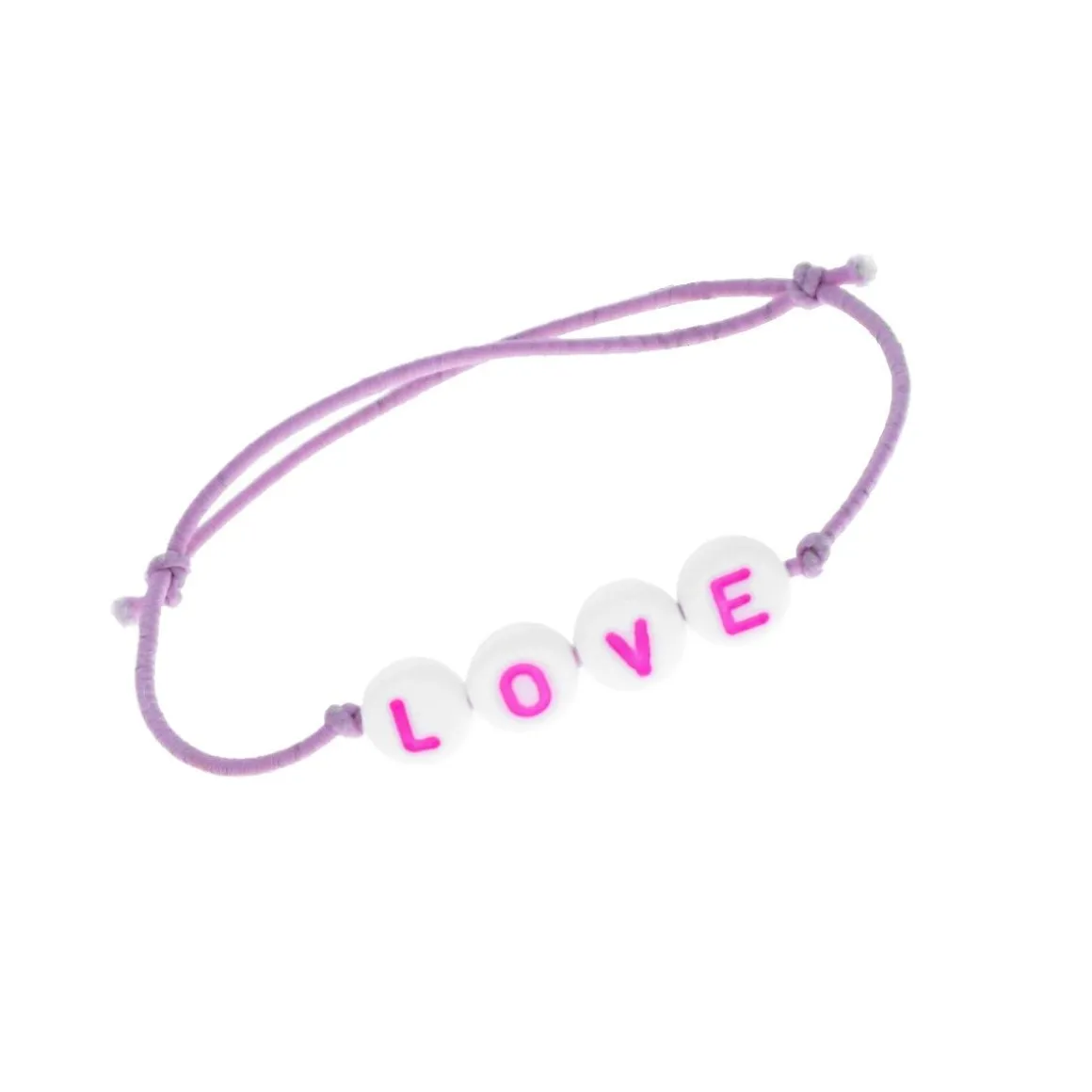 Bracelet élastique et perles Love