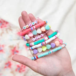 Bracelet élastique et perles Love