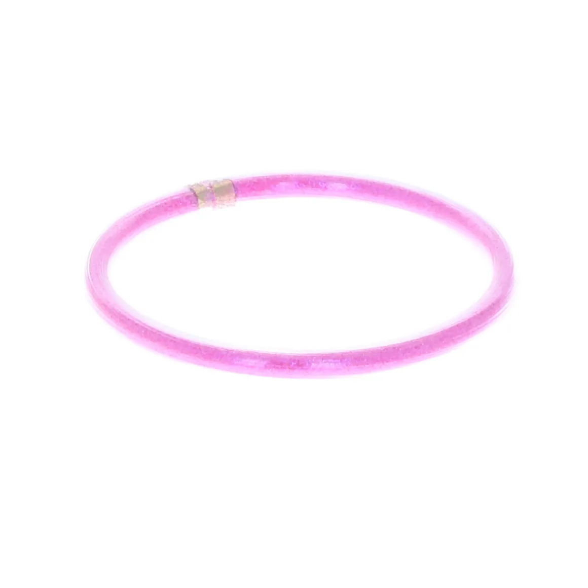 Bracelet plastique paillettes roses
