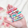 Bracelet surfeur perles de heishi blanc