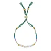 Bracelet tissé avec perles mot "Bom Dia" - Copacabana Party !