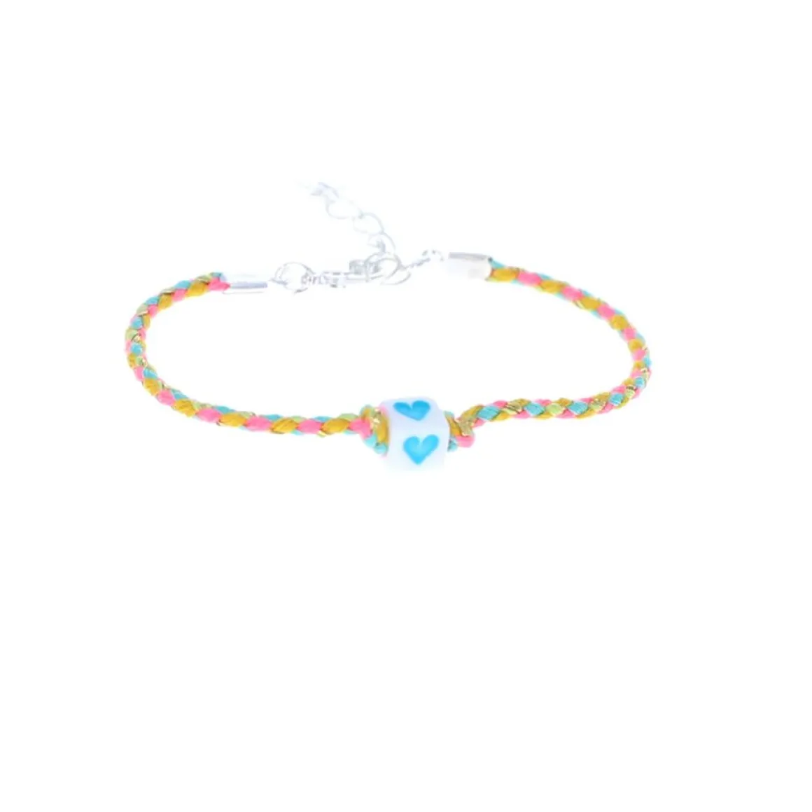 Bracelet tressé petit coeur enfant