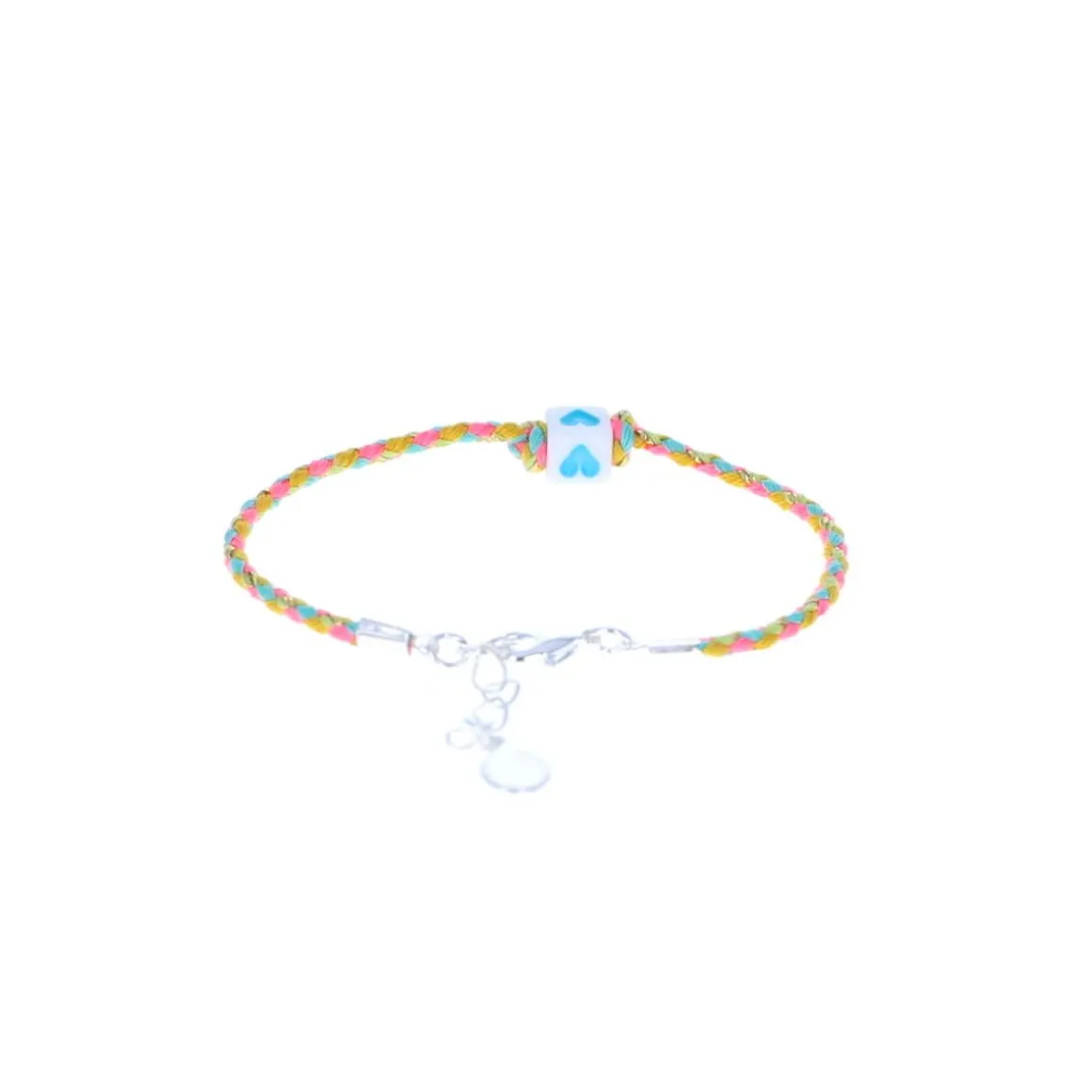 Bracelet tressé petit coeur enfant