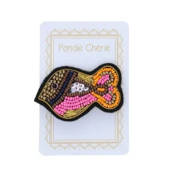 Broche en perles poisson