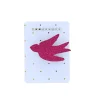 Broche oiseau paillettes rose