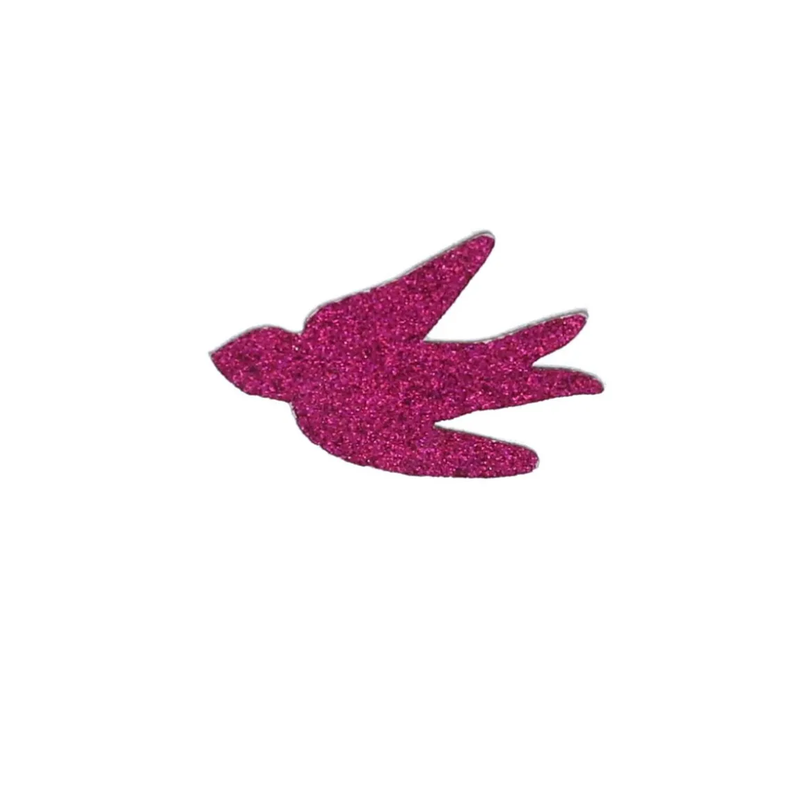 Broche oiseau paillettes rose