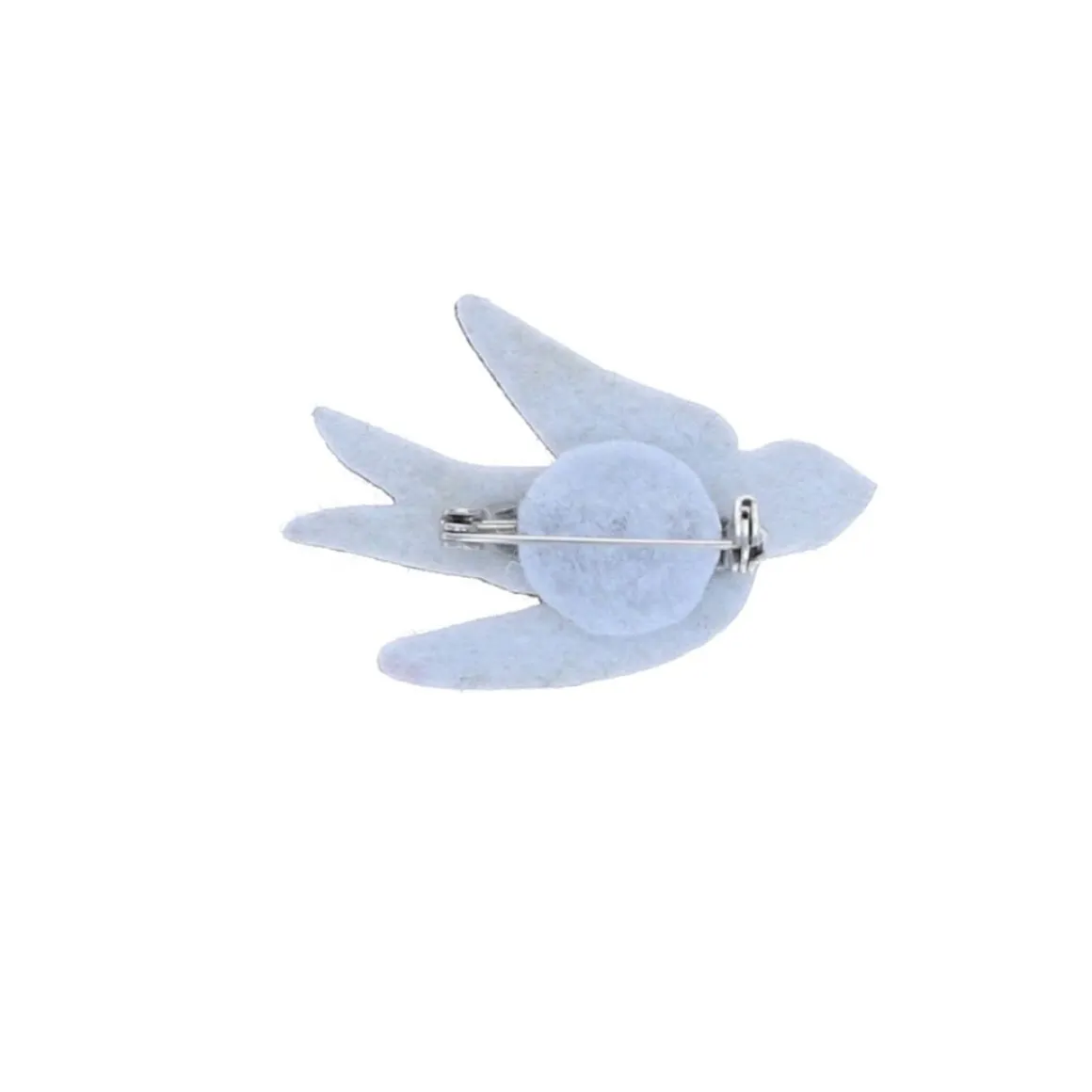 Broche oiseau paillettes rose
