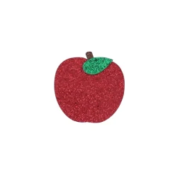 Broche paillettes pomme rouge