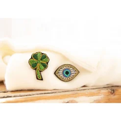 Broche trèfle 4 feuilles