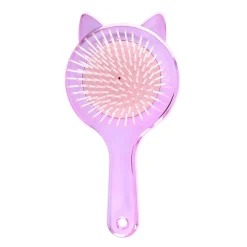 Brosse à cheveux chat rose