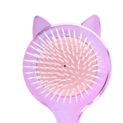 Brosse à cheveux chat rose