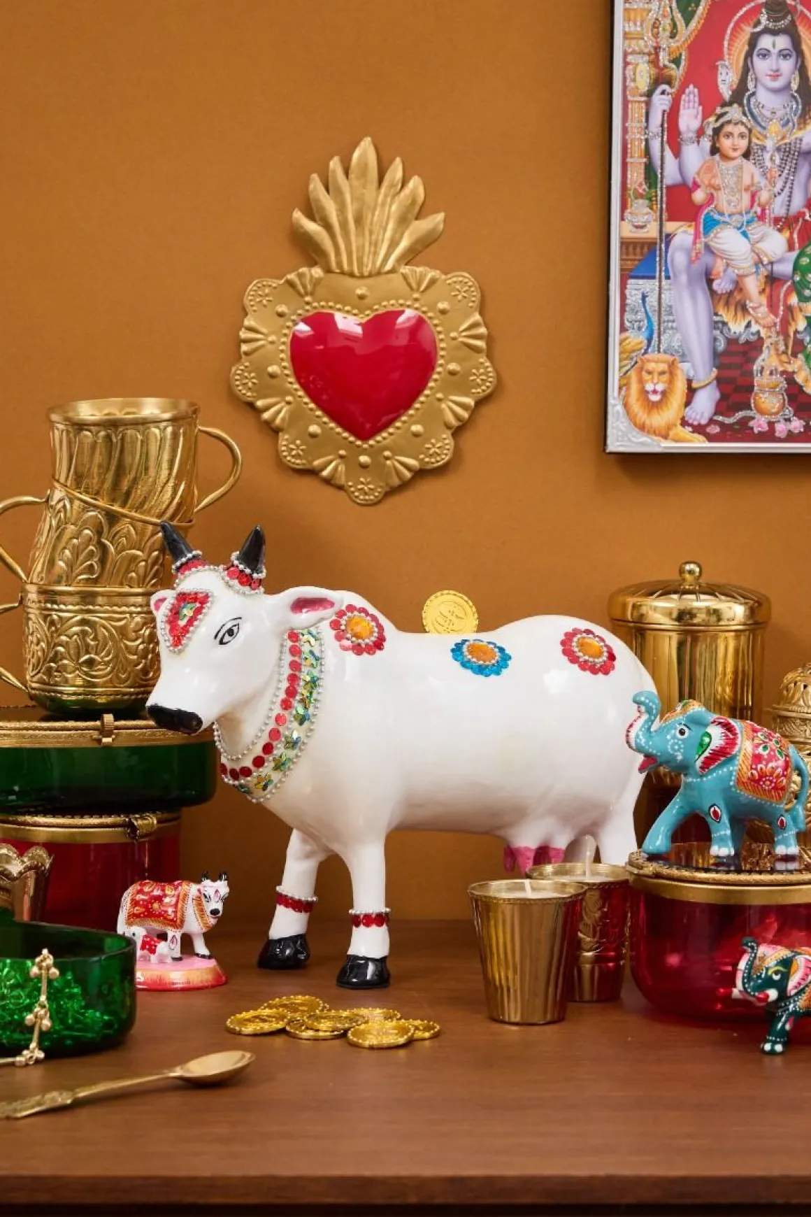 Cadre Hindou illustration famille de Ganesha