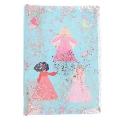 Cahier à paillettes liquide princesses