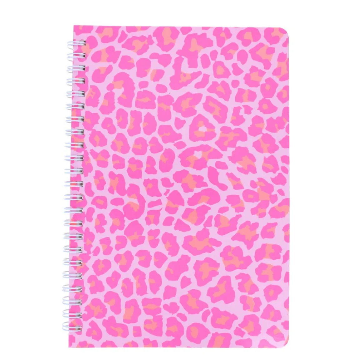 Cahier à spirales léopard rose