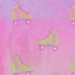 Cahier rose à paillettes Rollers
