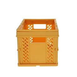 Caisse de rangement pliable en plastique camel