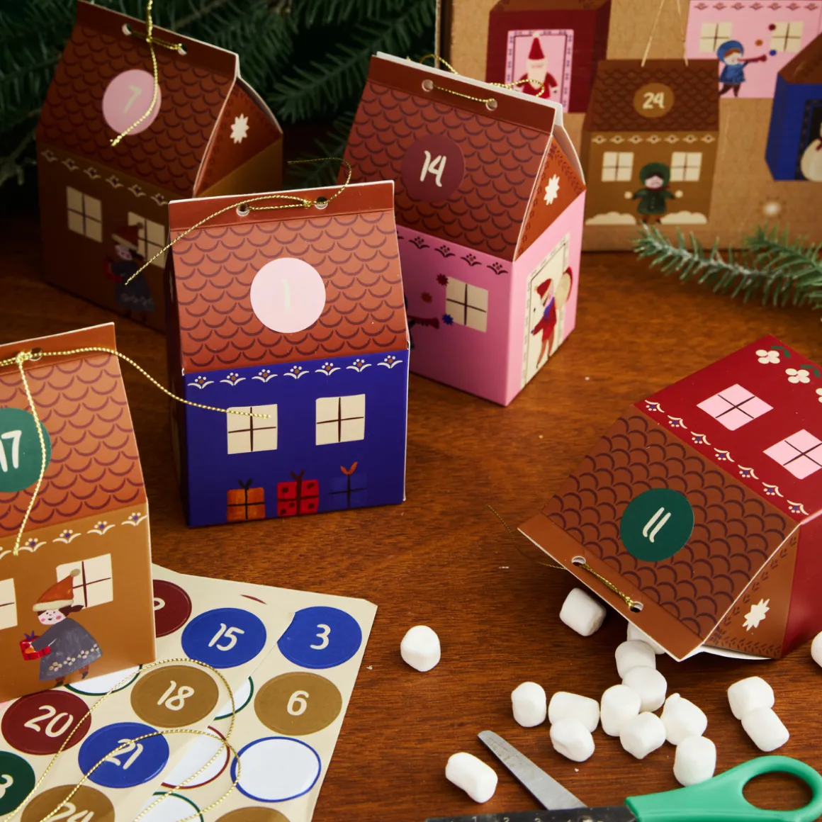 Calendrier de l'Avent maisons de Noël Do It Yourself