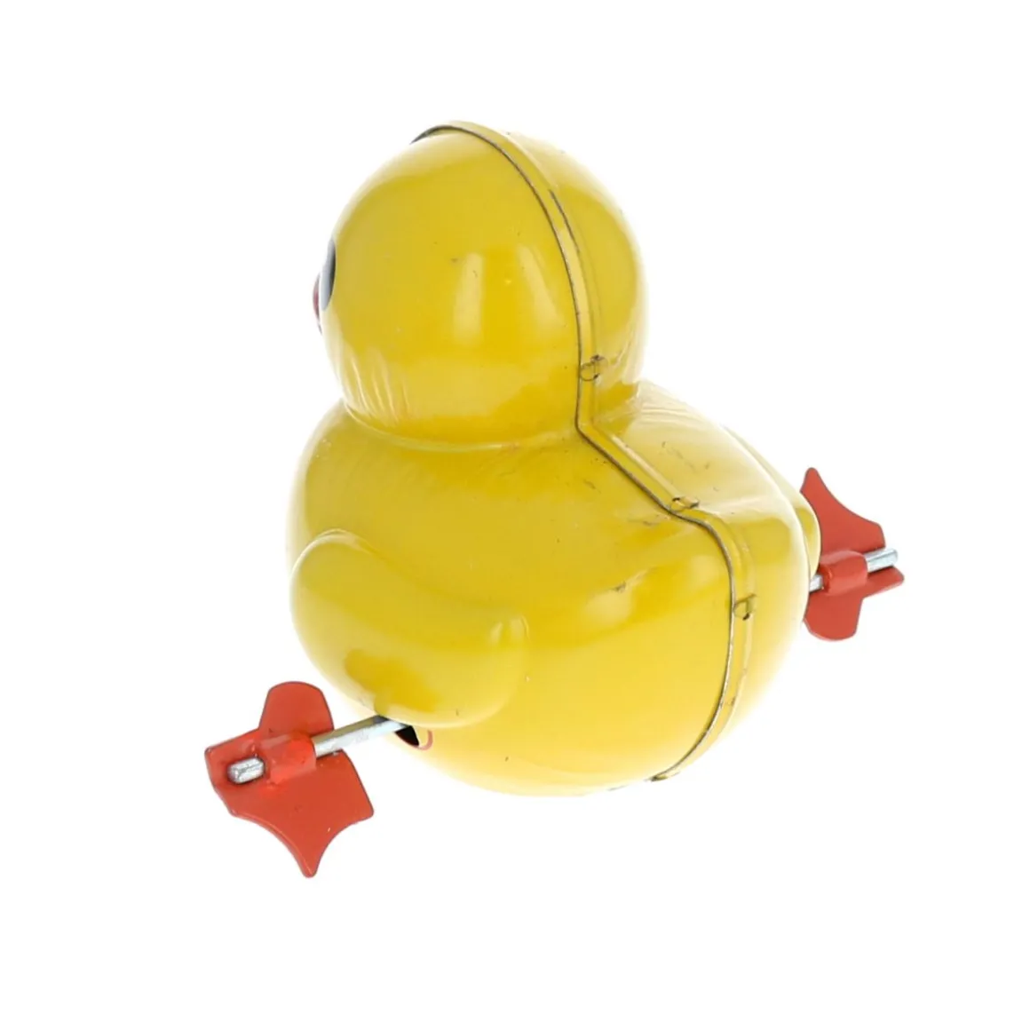 Canard jaune vintage en métal