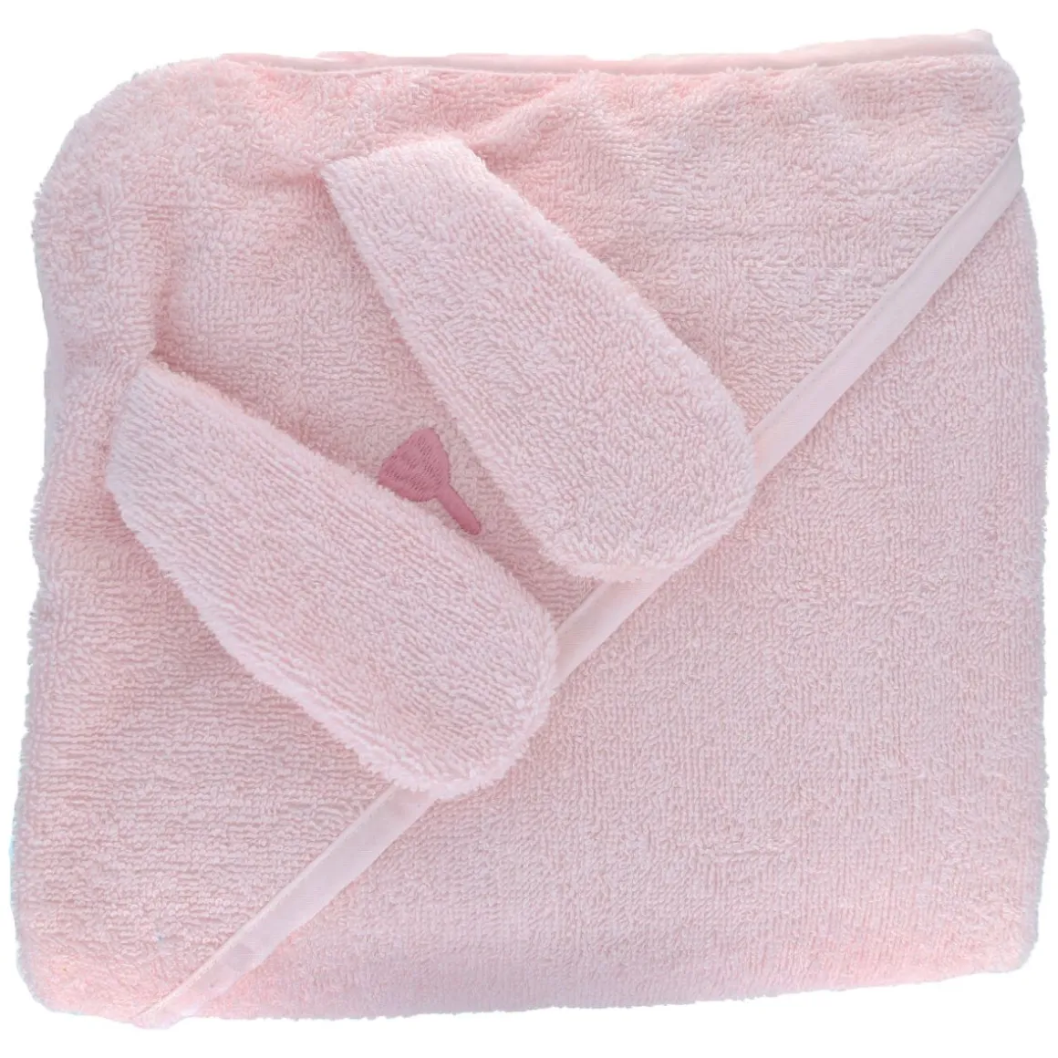 Cape de bain lapin rose pâle