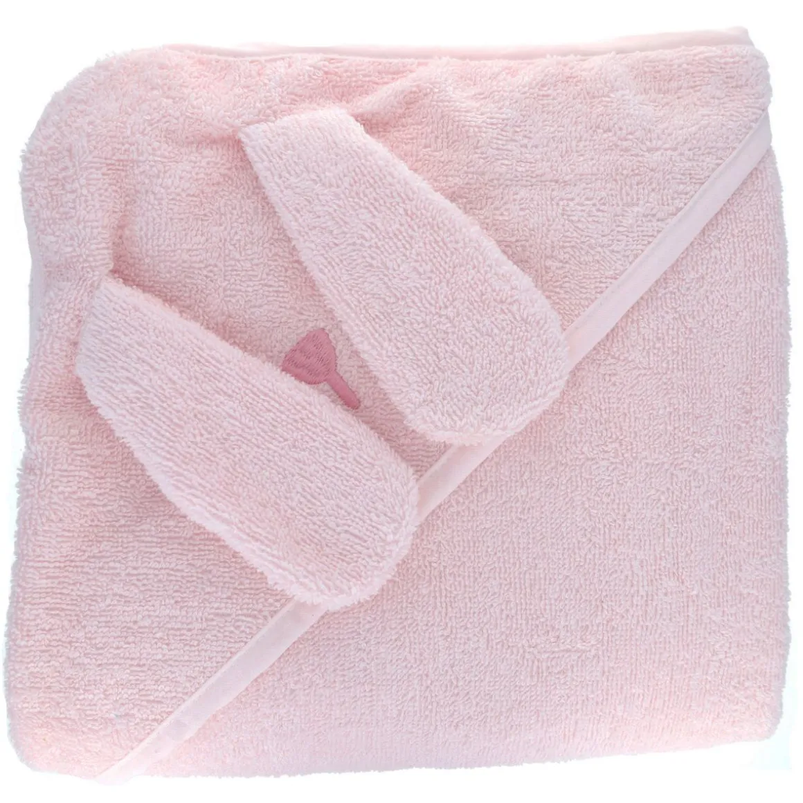 Cape de bain lapin rose pâle