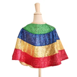 Cape déguisement enfant à sequins multicolores