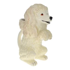 Carafe chien caniche blanc