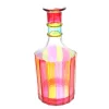 Carafe en verre multicolore