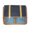 Cartable d'école bleu et marron
