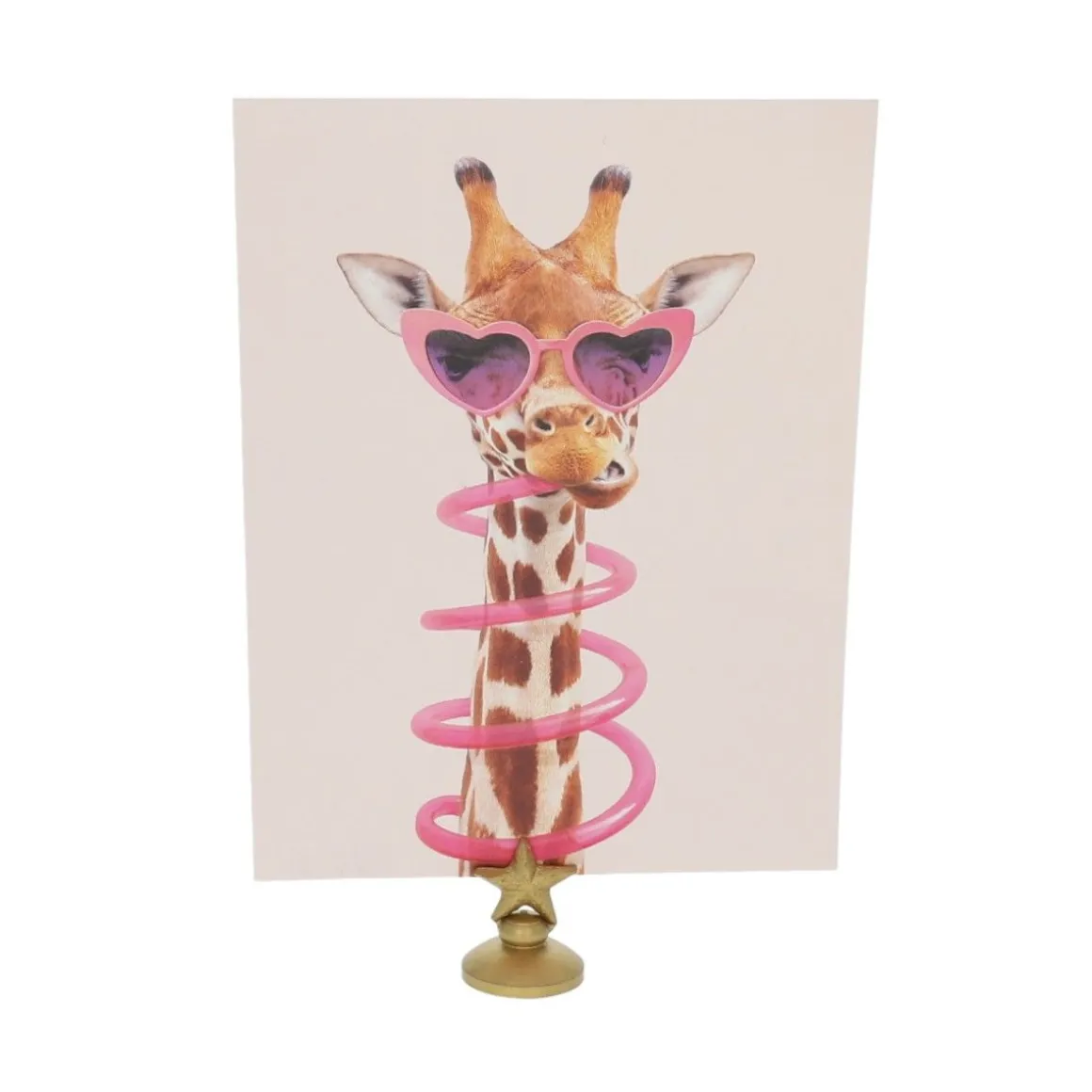 Carte de voeux girafe à lunettes