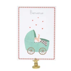Carte naissance bienvenue landeau