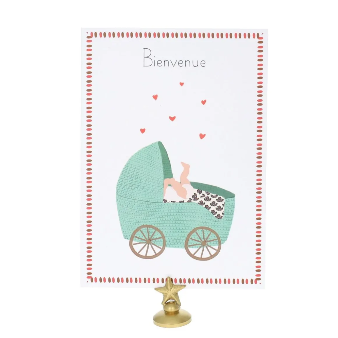 Carte naissance bienvenue landeau